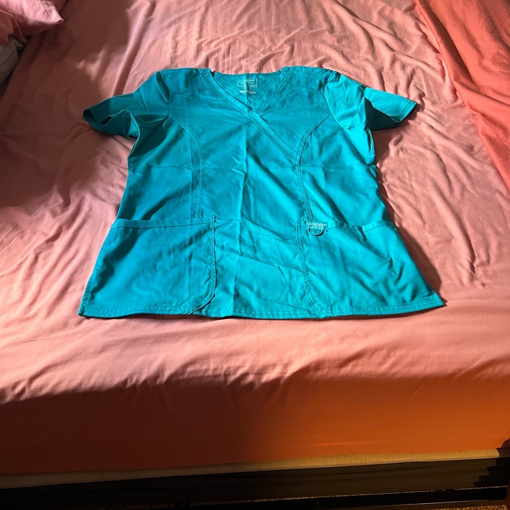 Cherokee Turquoise Workwear Top